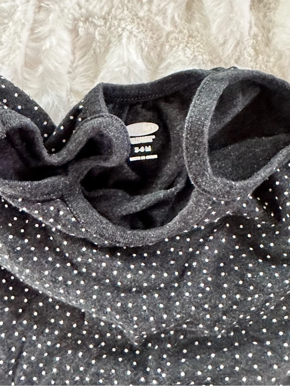 Old Navy Black and White Polka-dotted Romper